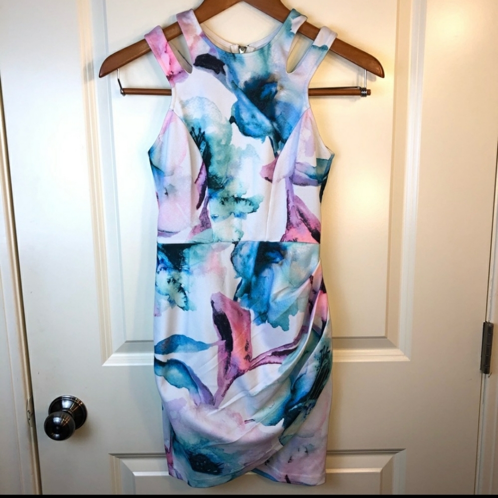 Hello Molly Pastel Shoulder cut out Dress
